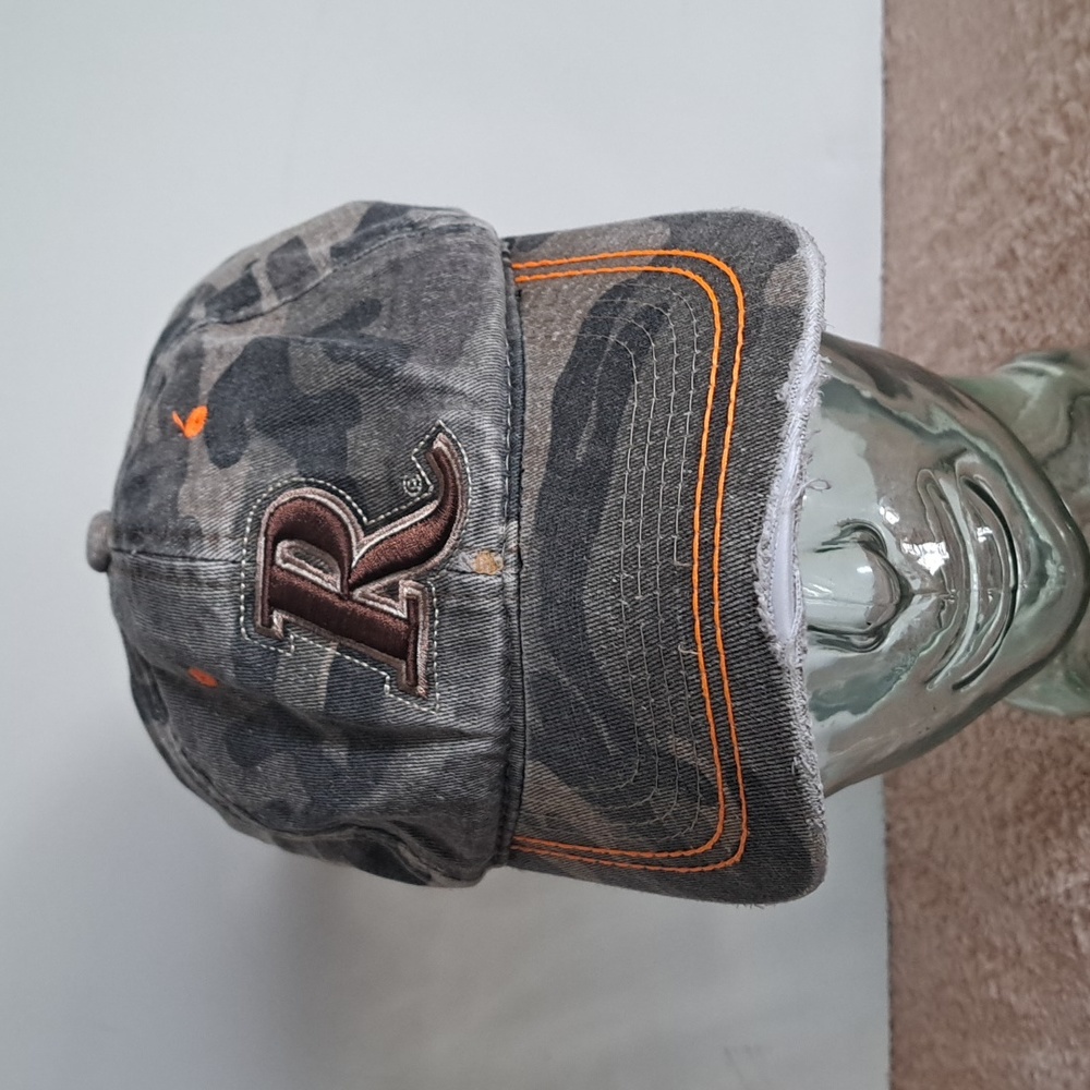 Remington Hat Cap Strap Back Camo Green Orange Hunting Panel‎ One Size Mens